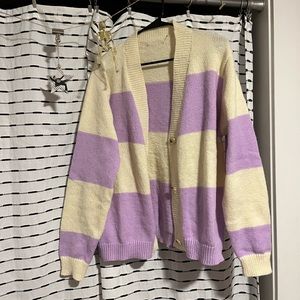 Striped Purple and Cream sweater!